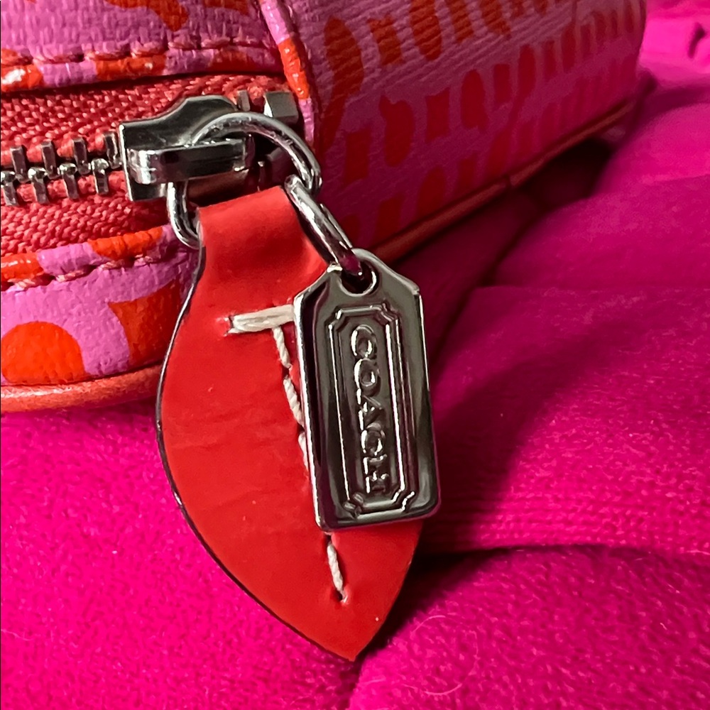 Coach Poppy Op Art Jewelry Pouch-Like New - Picture 11 of 16